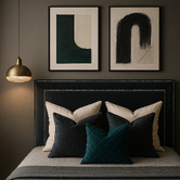 By Designs Zoe Upholstered  Velvet Double Bedhead