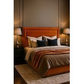 By Designs Zoe Upholstered  Velvet Double Bedhead