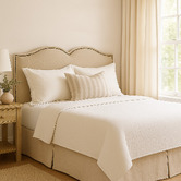 By Designs Plain Upholstered Heart Queen Bedhead