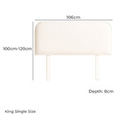 By Designs Snow Louella Upholstered Bedhead with Slipcover
