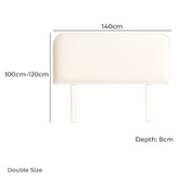 By Designs Snow Louella Upholstered Bedhead with Slipcover