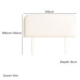 By Designs Snow Louella Upholstered Bedhead with Slipcover