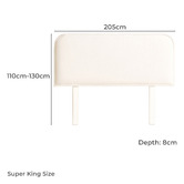 By Designs Snow Louella Upholstered Bedhead with Slipcover