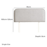 By Designs Louella Upholstered Bedhead with Slipcover