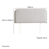 By Designs Louella Upholstered Bedhead with Slipcover