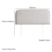 By Designs Louella Upholstered Bedhead with Slipcover