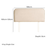 By Designs Louella Upholstered Bedhead with Slipcover