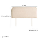 By Designs Louella Upholstered Bedhead with Slipcover