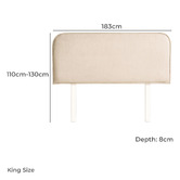 By Designs Louella Upholstered Bedhead with Slipcover