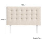 By Designs Isla Deluxe Upholstered Double Bedhead