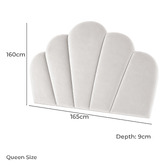 By Designs Shell Velvet Queen Bedhead