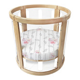 Babyhood Amani Bebe Organic Round Fitted Sheet Bassinet Vintage Floral