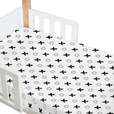 Babyhood Amani Bebe Organic Standard Fitted Sheet Tic Tac Toe