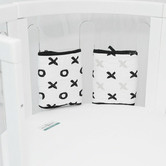 Babyhood 2 Piece Tic Tac Toe Organic Cotton Cot Bumpers