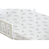 Babyhood Amani Bebe Grey Leaf Organic Jersey Cotton Compact Fitted Sheet