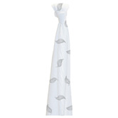 Babyhood Amani Bebe Grey Leaf Organic Jersey Cotton Wrap