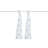 Babyhood Amani Bebe Grey Leaf Organic Jersey Cotton Wrap