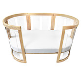 Babyhood Amani Bebe White Jersey Cotton Oval Fitted Sheet