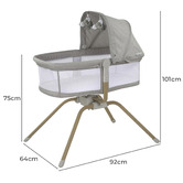 Babyhood Babyhood Rocking Travel Bassinet