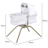 Babyhood Babyhood Rocking Travel Bassinet