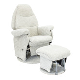 Babyhood 2 Piece Vogue Boucle Glider Chair &amp; Ottoman Set