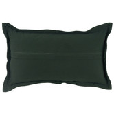NSW Leather Forest Green Nappa Patchwork Leather Cushion