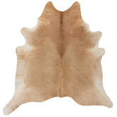 NSW Leather Large Beige &amp; White Cow Hide Rug