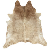 NSW Leather Cream &amp; Brown Alpen Cowhide Rug