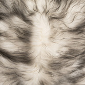 NSW Leather White &amp; Black Tip Icelandic Sheepskin Rug