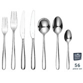 Tablekraft 56 Piece Tablekraft Aero Dawn Stainless Steel Cutlery Set