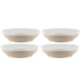 Tablekraft White Pebble Soho 23cm Pasta Bowls