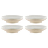 Tablekraft White Pebble Soho 23cm Footed Pasta Bowls