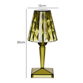 Tablekraft 26cm Acrylic Portable LED Table Lamp