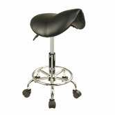Letitia Lane Saddle Faux Leather Adjustable Barstool