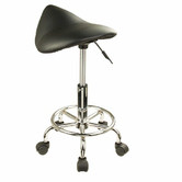 Letitia Lane Saddle Faux Leather Adjustable Barstool