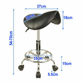 Letitia Lane Saddle Faux Leather Adjustable Barstool