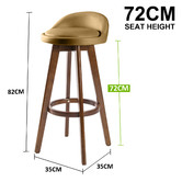 Letitia Lane 72cm Sunnie Brown Leg Faux Leather Barstools