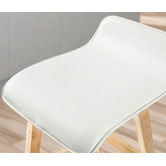 Letitia Lane 65cm White Ivana Faux Leather Barstools