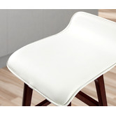 Letitia Lane 65cm White Ivana Faux Leather Barstools
