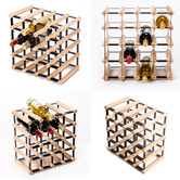 Letitia Lane Emperio 20 Bottle Steel &amp; Pine Wood Wine Rack