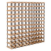 Letitia Lane Emperio 120 Bottle Steel &amp; Pine Wood Wine Rack