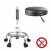 Letitia Lane Black Devaughn Faux Leather Adjustable Barstools