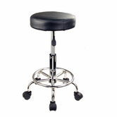 Letitia Lane Black Devaughn Faux Leather Adjustable Barstools