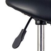 Letitia Lane Black Salon Faux Leather Adjustable Saddle Barstools