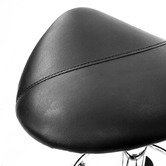 Letitia Lane Black Salon Faux Leather Adjustable Saddle Barstools