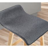 Letitia Lane 74cm  Grey Ivana Upholstered Barstools