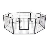 Letitia Lane Black Heavy Duty 8 Panel Portable Steel Pet Playpen