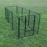 Letitia Lane Black Heavy Duty 8 Panel Portable Steel Pet Playpen