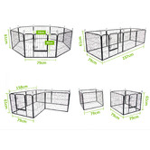 Letitia Lane Black Heavy Duty 8 Panel Portable Steel Pet Playpen