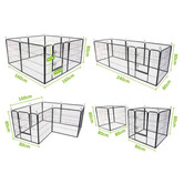 Letitia Lane Black Heavy Duty 8 Panel Portable Steel Pet Playpen